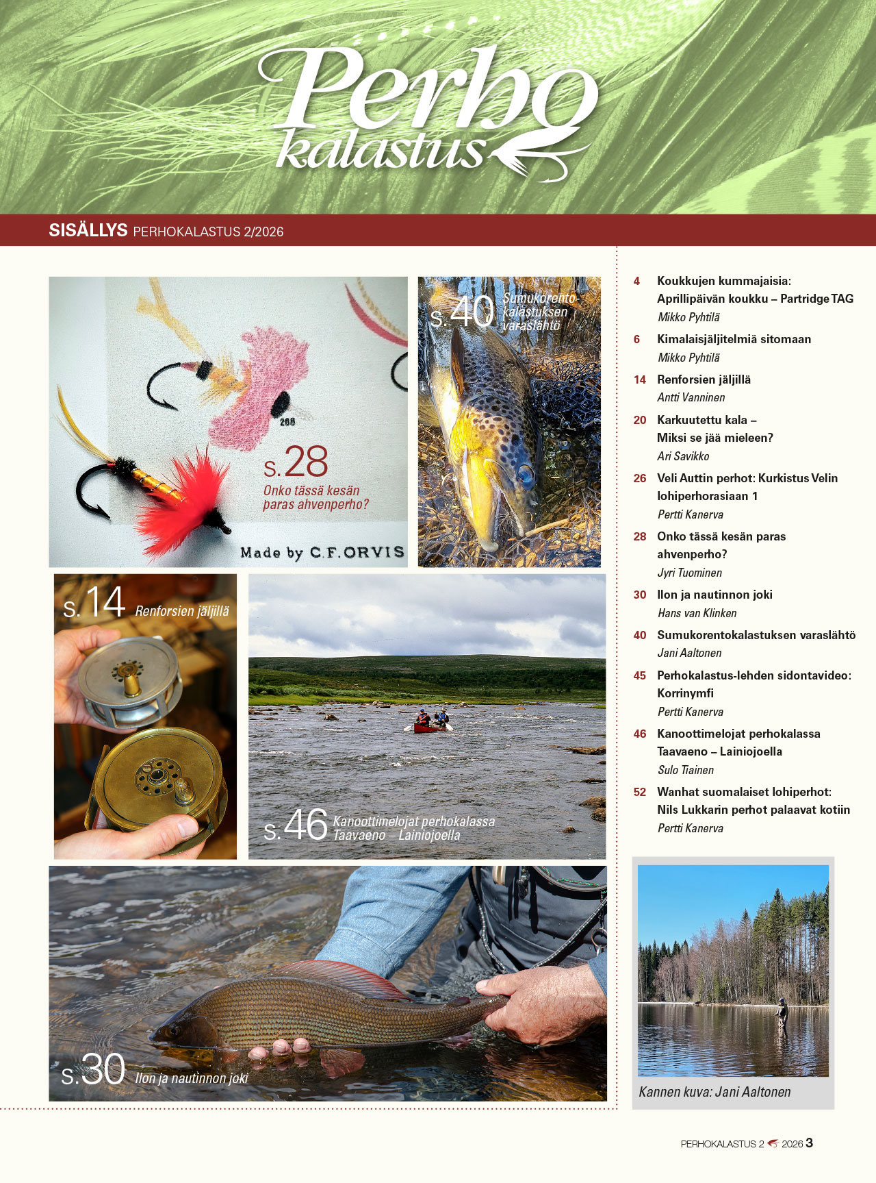 Perhokalastus 2-2026 sisallysluettelo