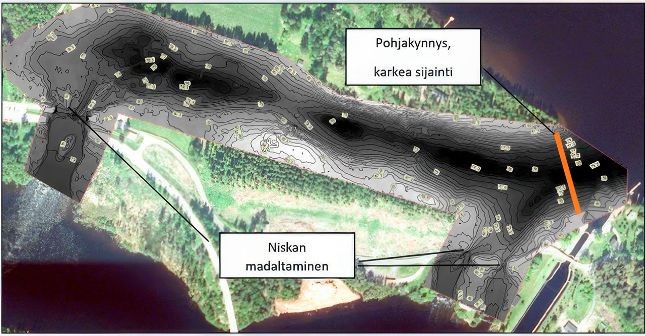 Kerman-Saunavirran kunnostuksen esisuunnitelman havainnekuva. 